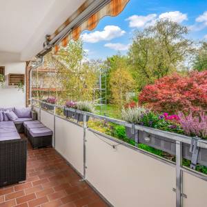 Balkonblick in den Garten